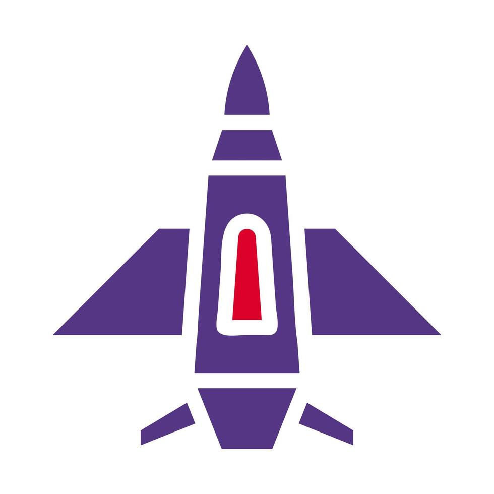 avião ícone sólido vermelho roxa estilo militares ilustração vetor exército elemento e símbolo perfeito.