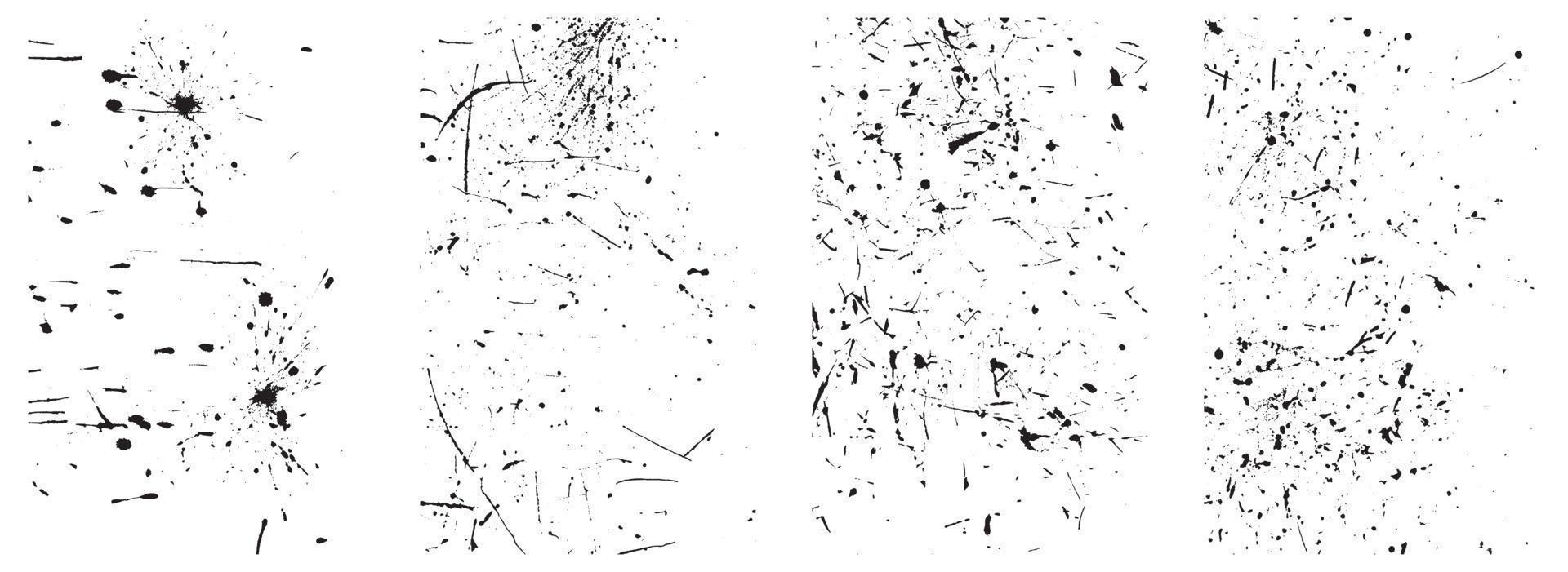 conjunto do Preto e branco angustiado texturas. grunge fundos e sobreposições. eps 10. vetor