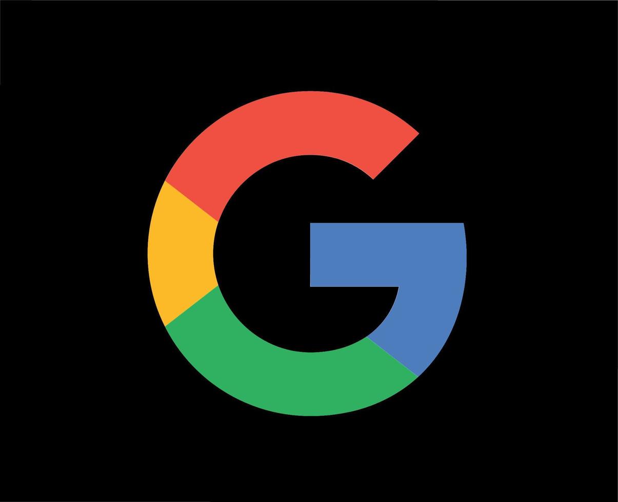 Google símbolo logotipo Projeto vetor ilustração com Preto fundo