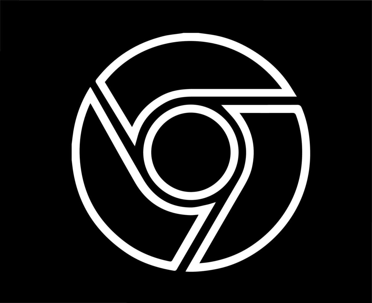Google cromada logotipo símbolo branco Projeto vetor ilustração com Preto fundo