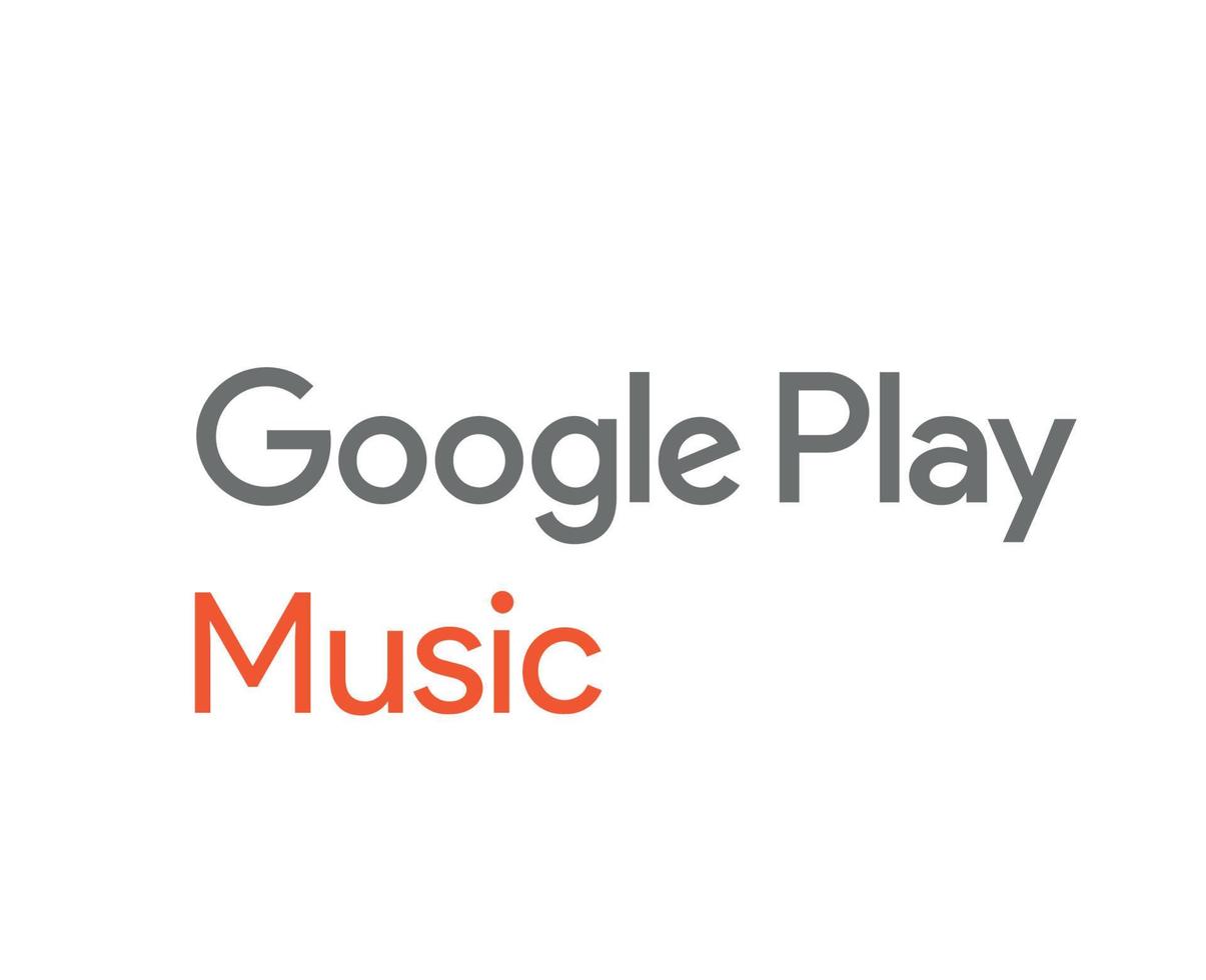 Google jogar música logotipo símbolo nome Projeto Móvel aplicativo vetor ilustração