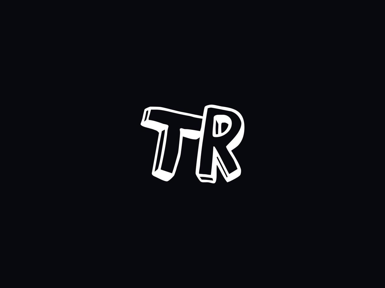 colorida tr logotipo ícone, minimalista tr logotipo carta Projeto vetor