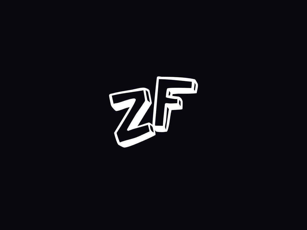 monograma zf logotipo ícone, inicial zf logotipo carta Projeto vetor