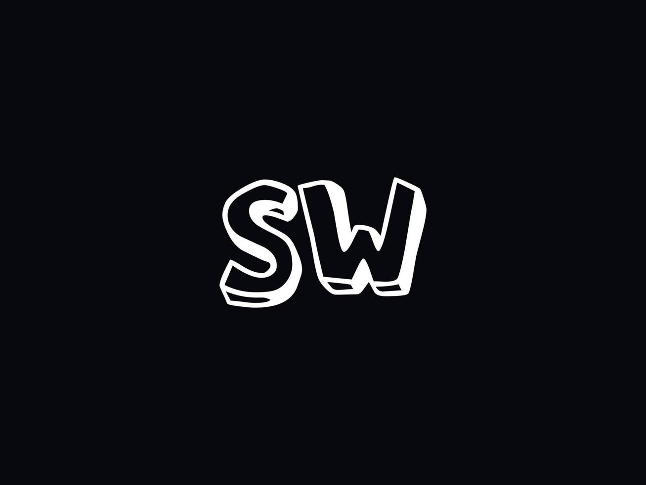 alfabeto sw logotipo imagem, criativo sw carta logotipo ícone vetor