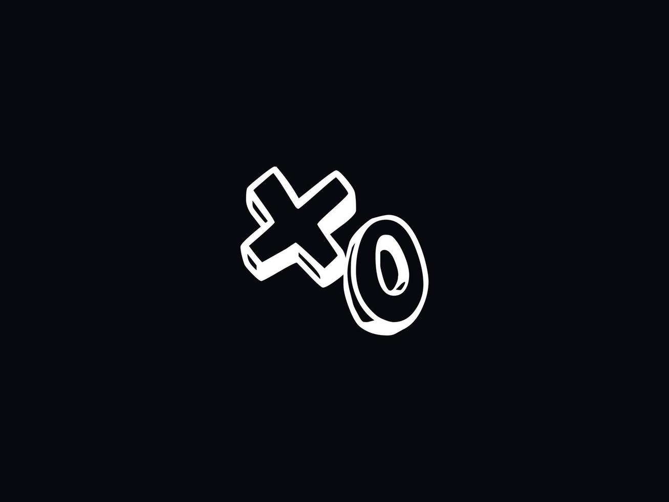 monograma xo logotipo carta, mínimo xo colorida logotipo Projeto vetor