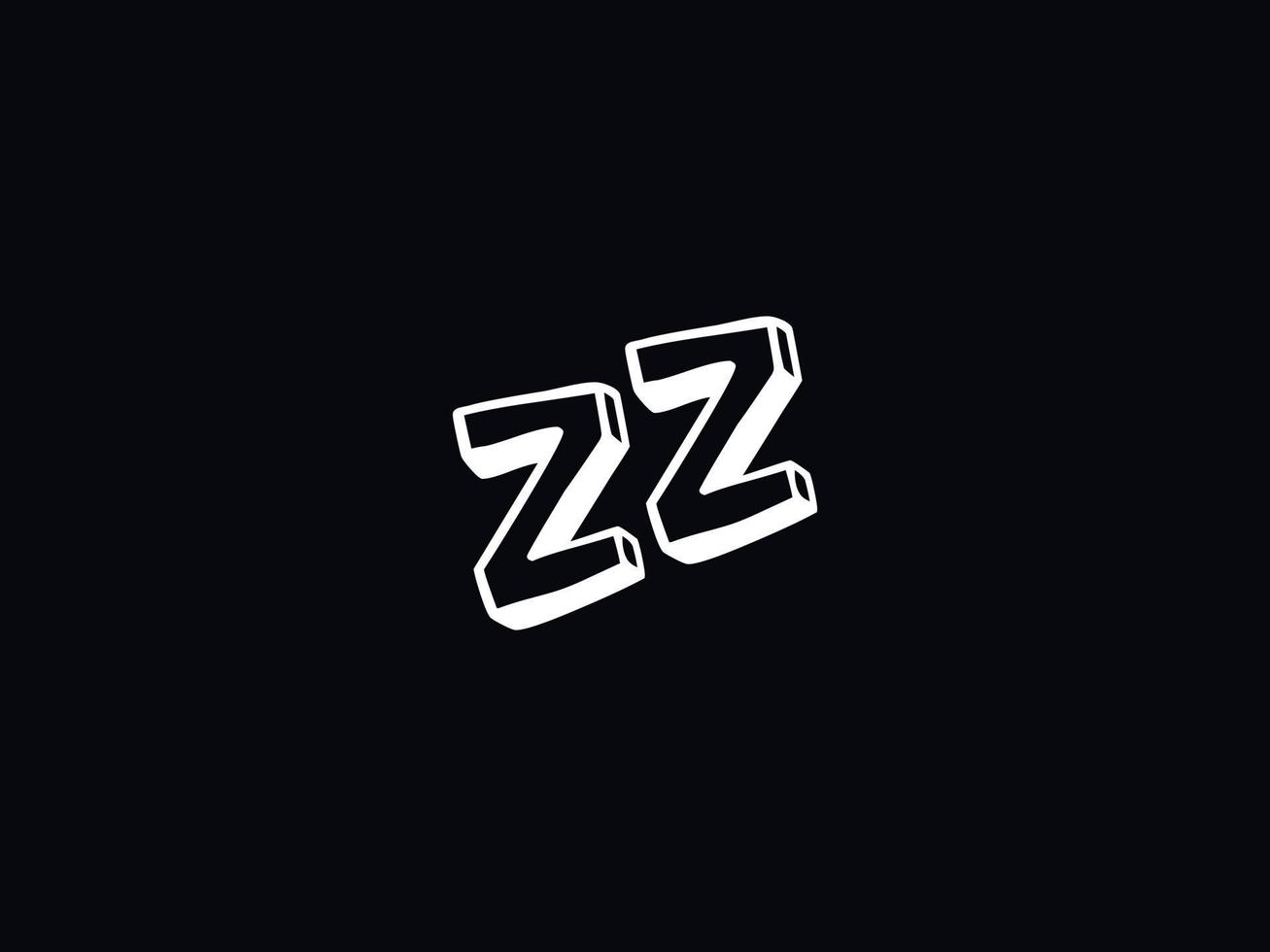 monograma zz logotipo ícone, inicial zz logotipo carta Projeto vetor