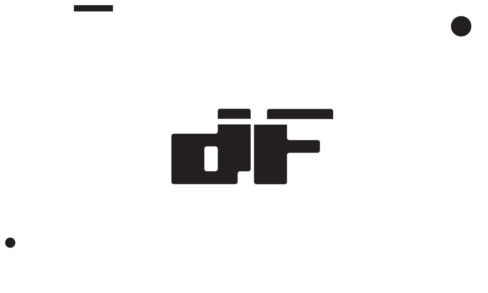 letras do alfabeto iniciais monograma logotipo df, fd, d e f vetor