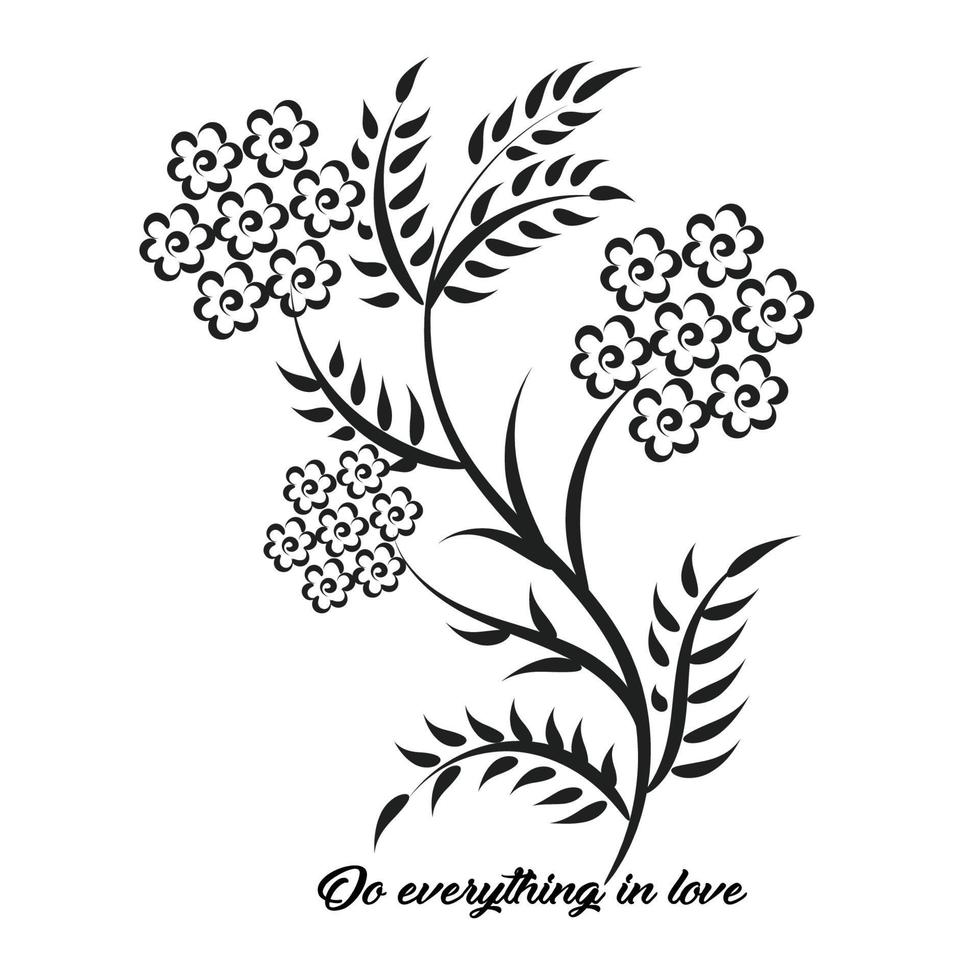 bíblico frase com floral Projeto. cristão tipografia para impressão ou usar Como poster, cartão, folheto ou t camisa vetor