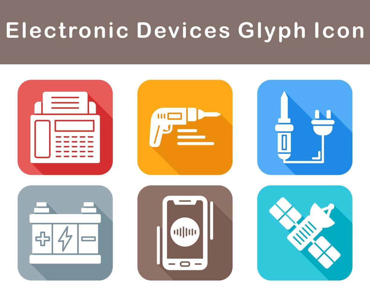 eletrônico dispositivos vetor ícone conjunto