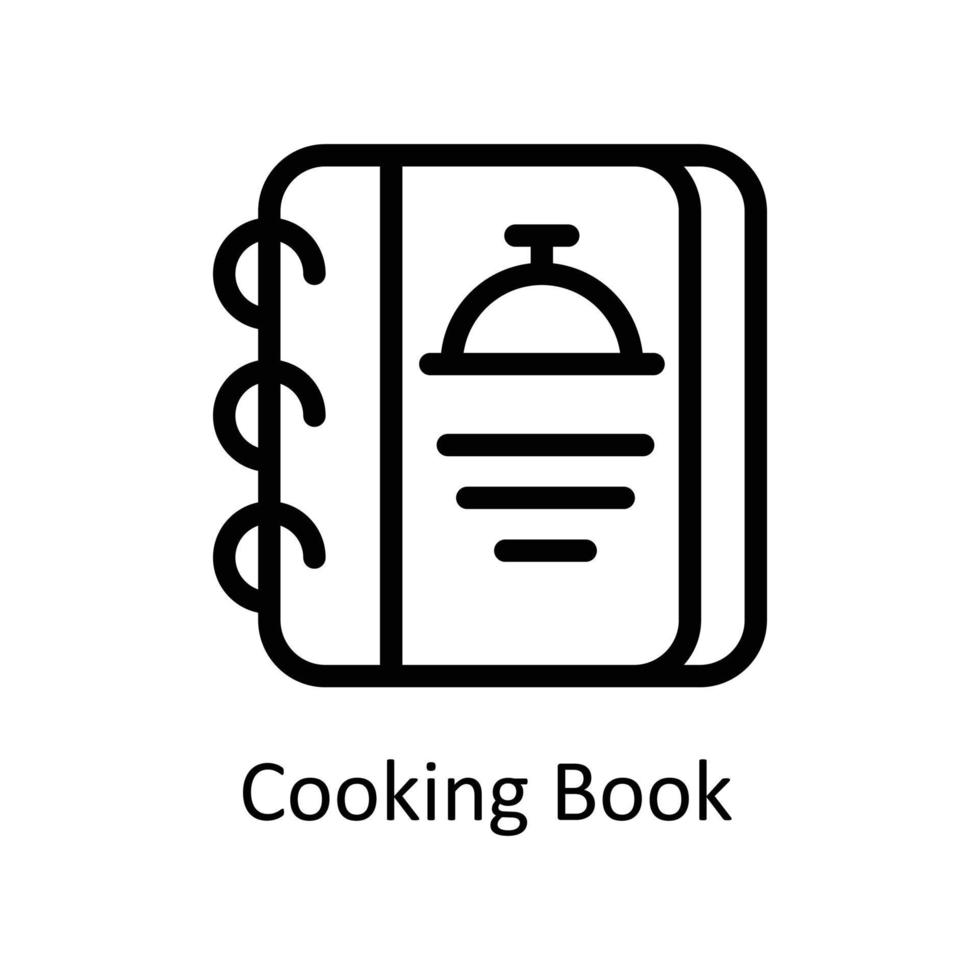 cozinhando livro vetor esboço ícones. simples estoque ilustração estoque