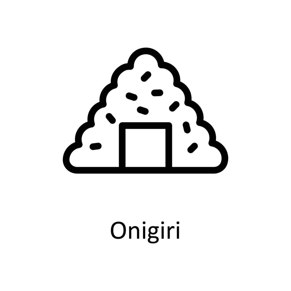 onigiri vetor esboço ícones. simples estoque ilustração estoque