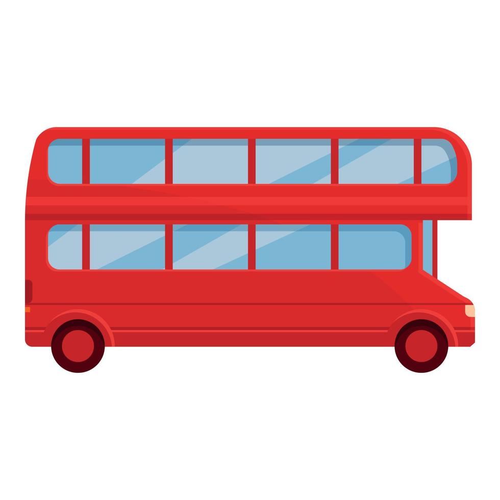 Londres ônibus transporte ícone desenho animado vetor. Duplo decker vetor