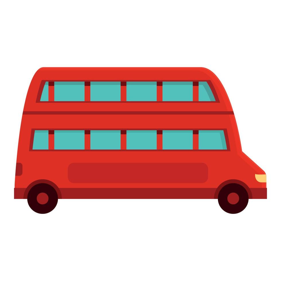 Duplo Londres ônibus ícone desenho animado vetor. vermelho decker vetor