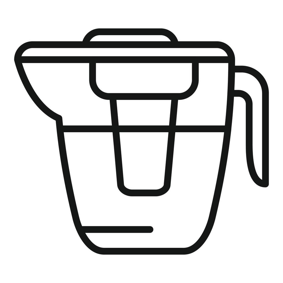 filtro jarro ícone esboço vetor. água equipamento vetor