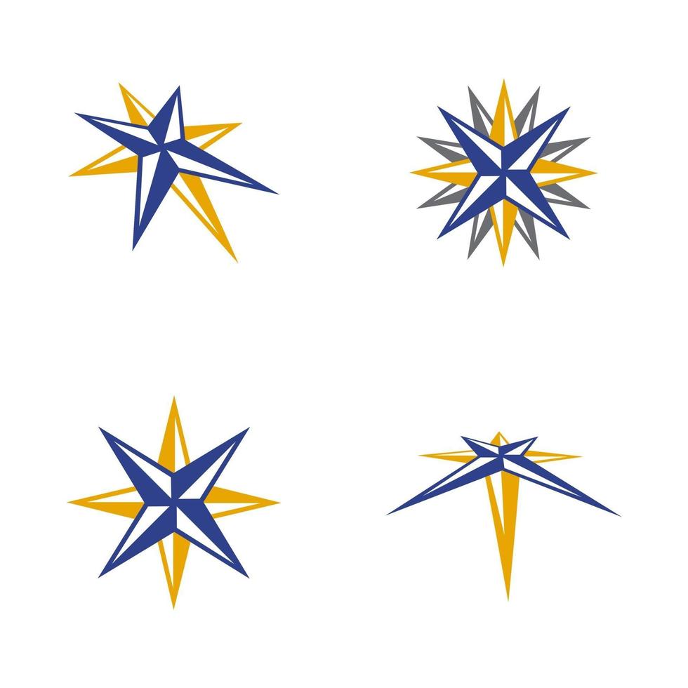 modelo de design de logotipo de direção do vento vetor