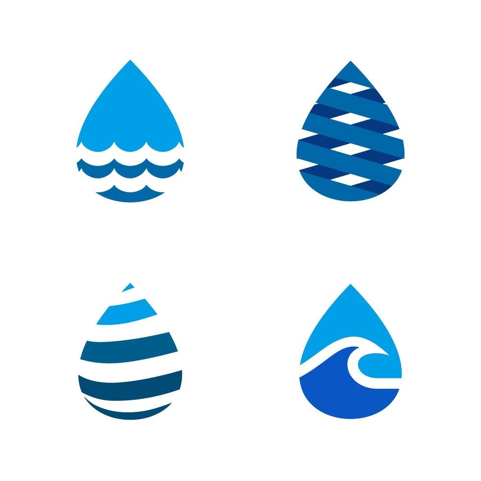 modelo de design de logotipo de ícone de gota d'água vetor