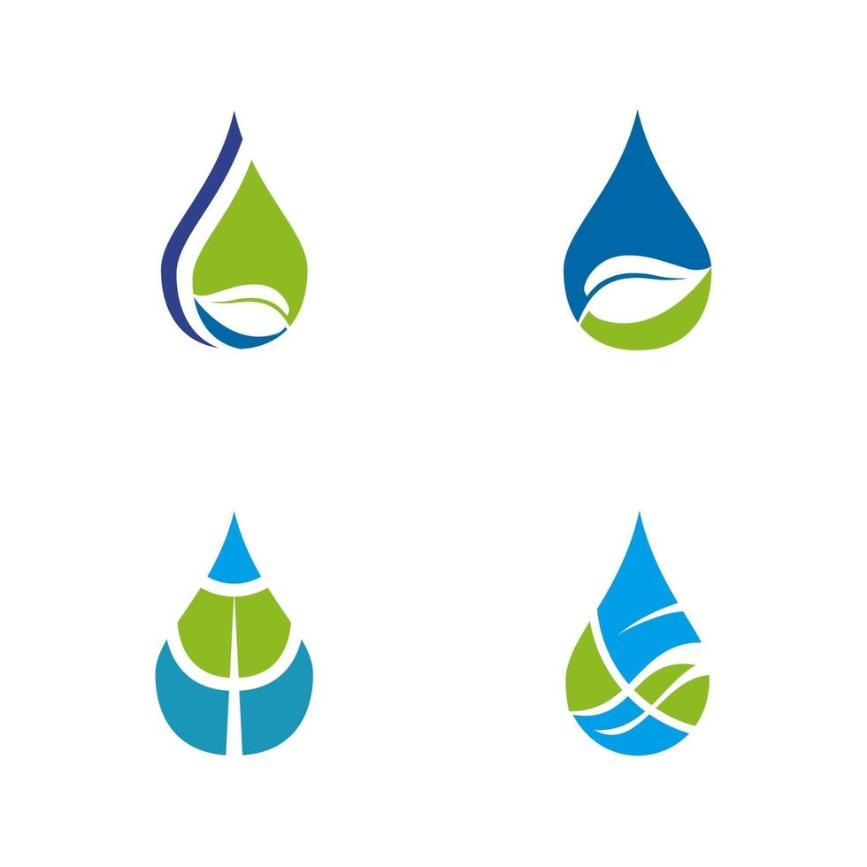 modelo de design de logotipo de ícone de gota d'água vetor