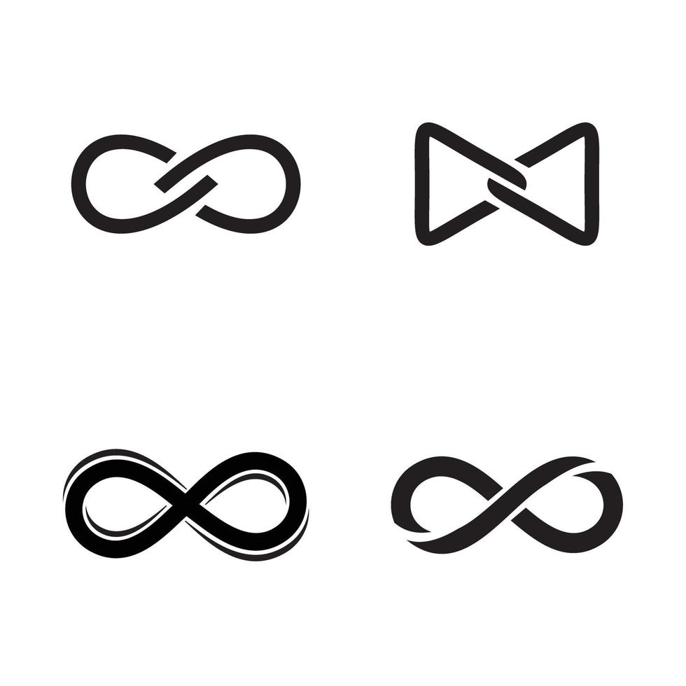 modelo de design de logotipo de ícone infinito vetor