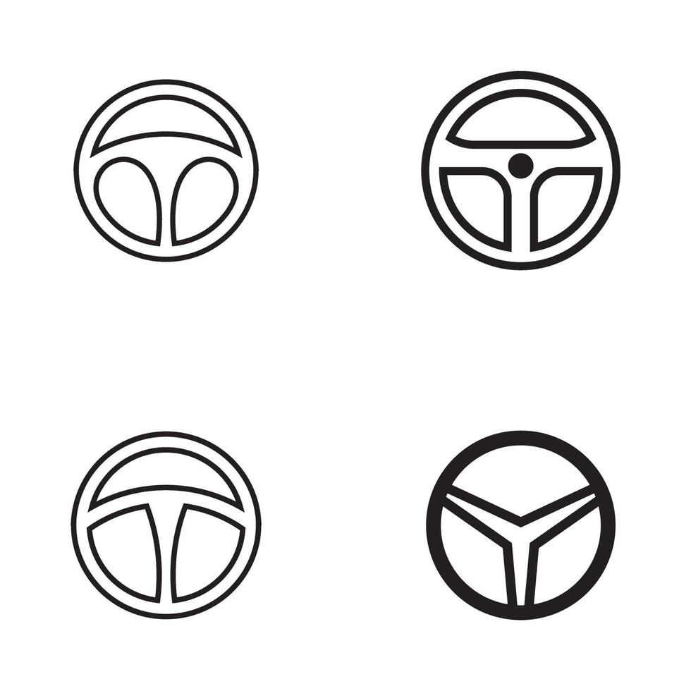 modelo de design de logotipo de ícone de direção de carro vetor