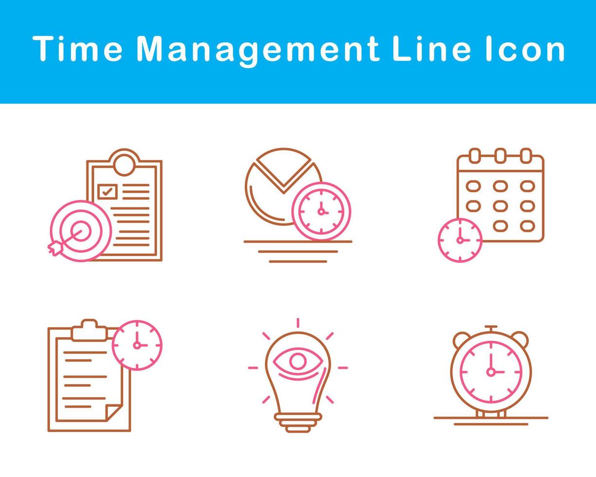 Tempo gestão vetor ícone conjunto