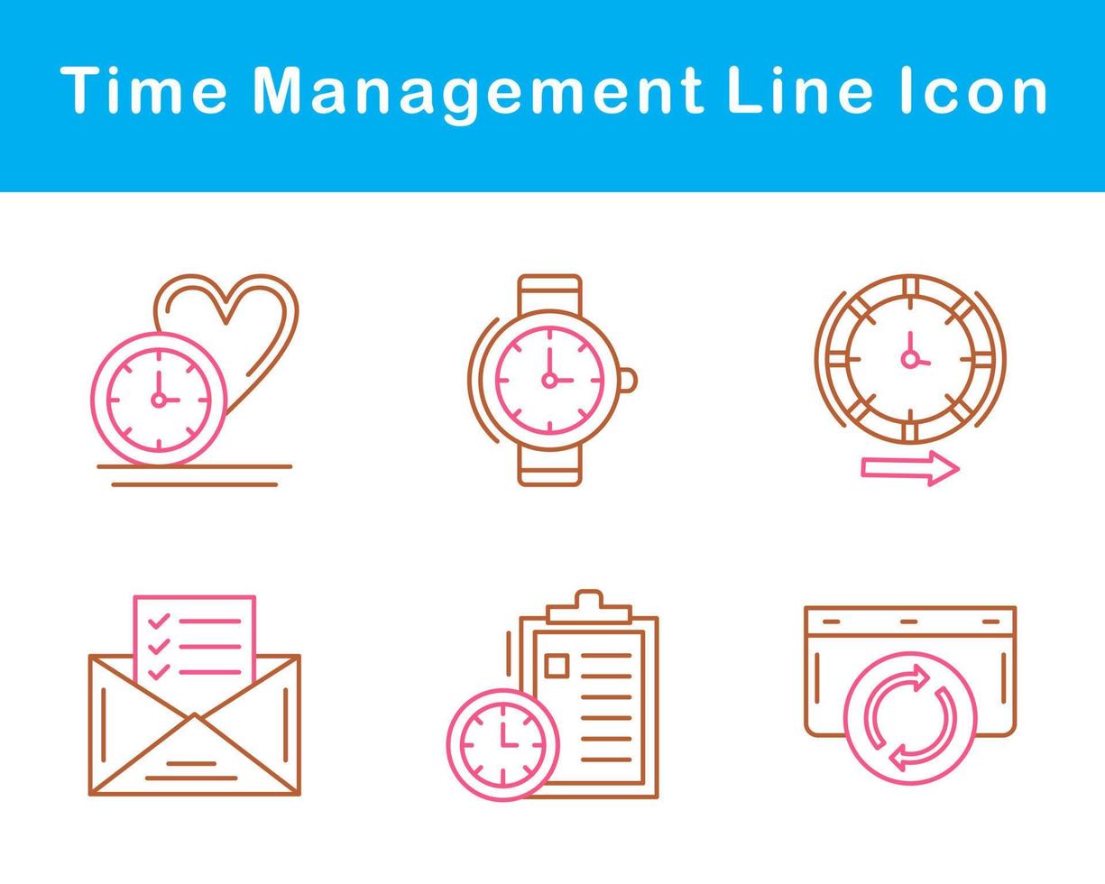 Tempo gestão vetor ícone conjunto