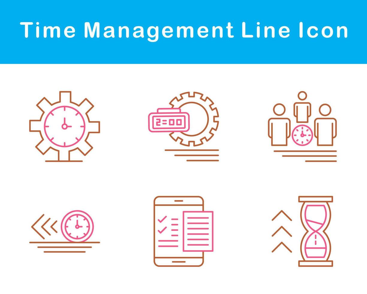 Tempo gestão vetor ícone conjunto