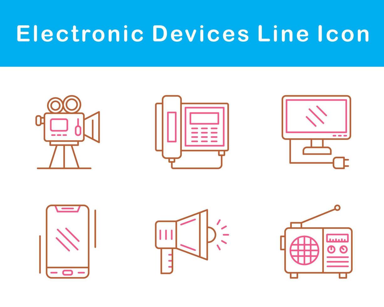 eletrônico dispositivos vetor ícone conjunto