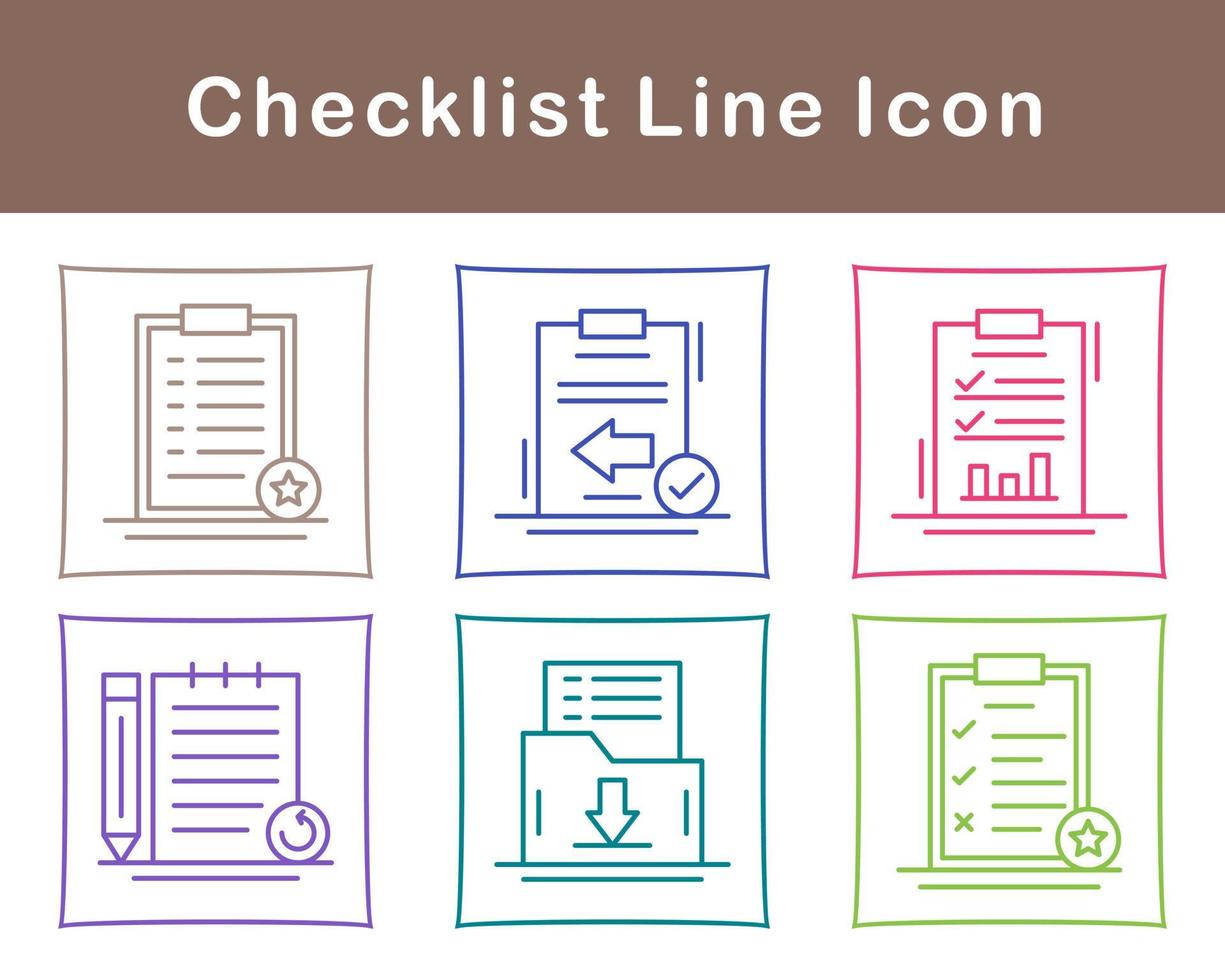 lista de controle vetor ícone conjunto