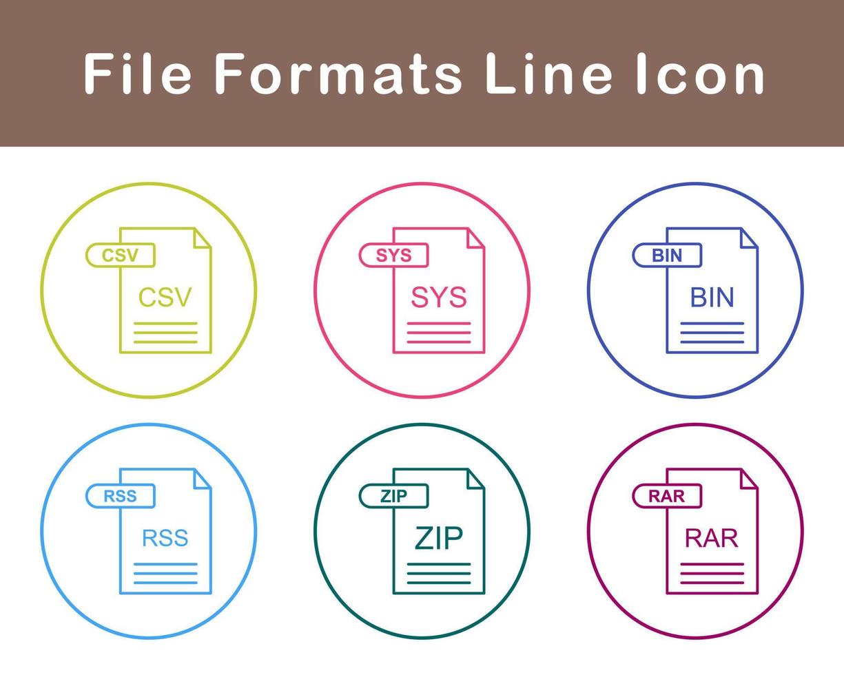 Arquivo formatos vetor ícone conjunto