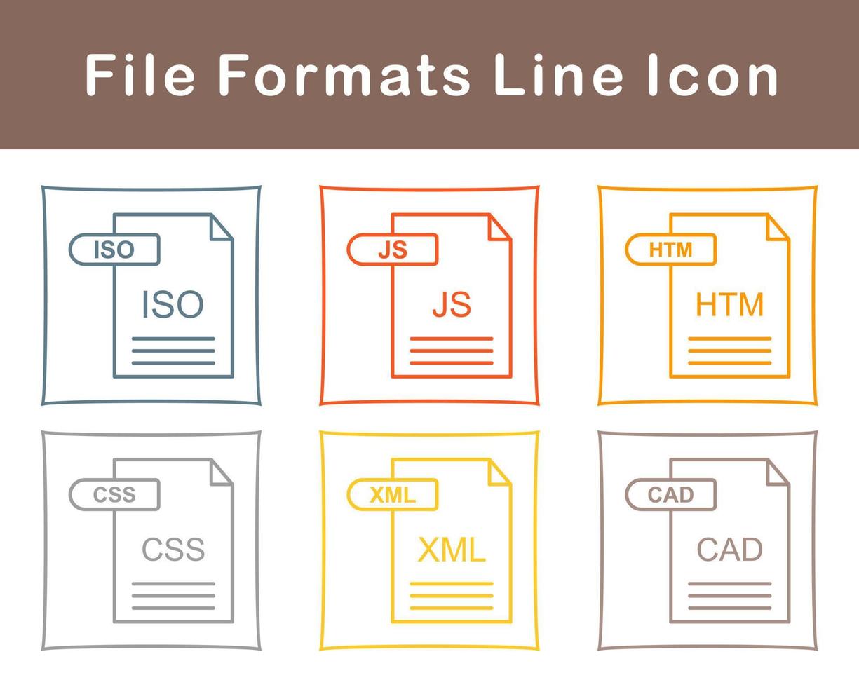 Arquivo formatos vetor ícone conjunto