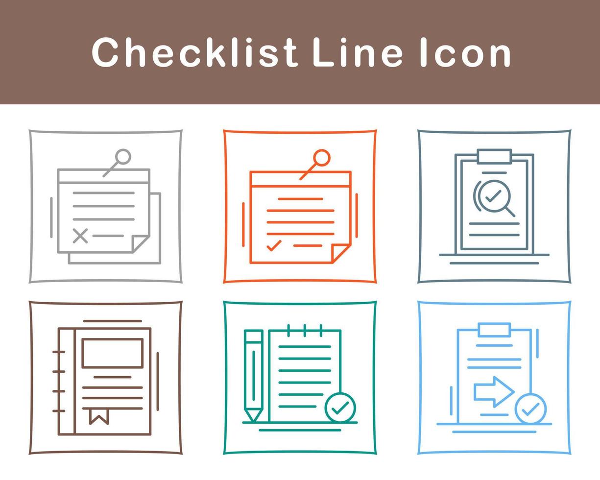 lista de controle vetor ícone conjunto