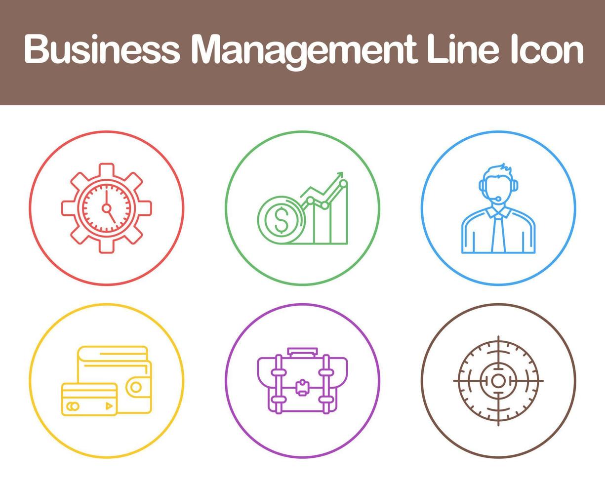 o negócio gestão vetor ícone conjunto