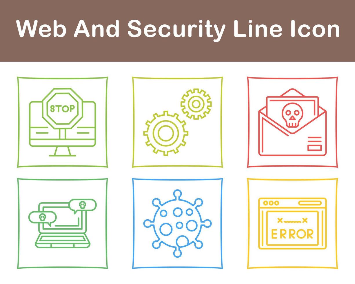 rede e segurança vetor ícone conjunto