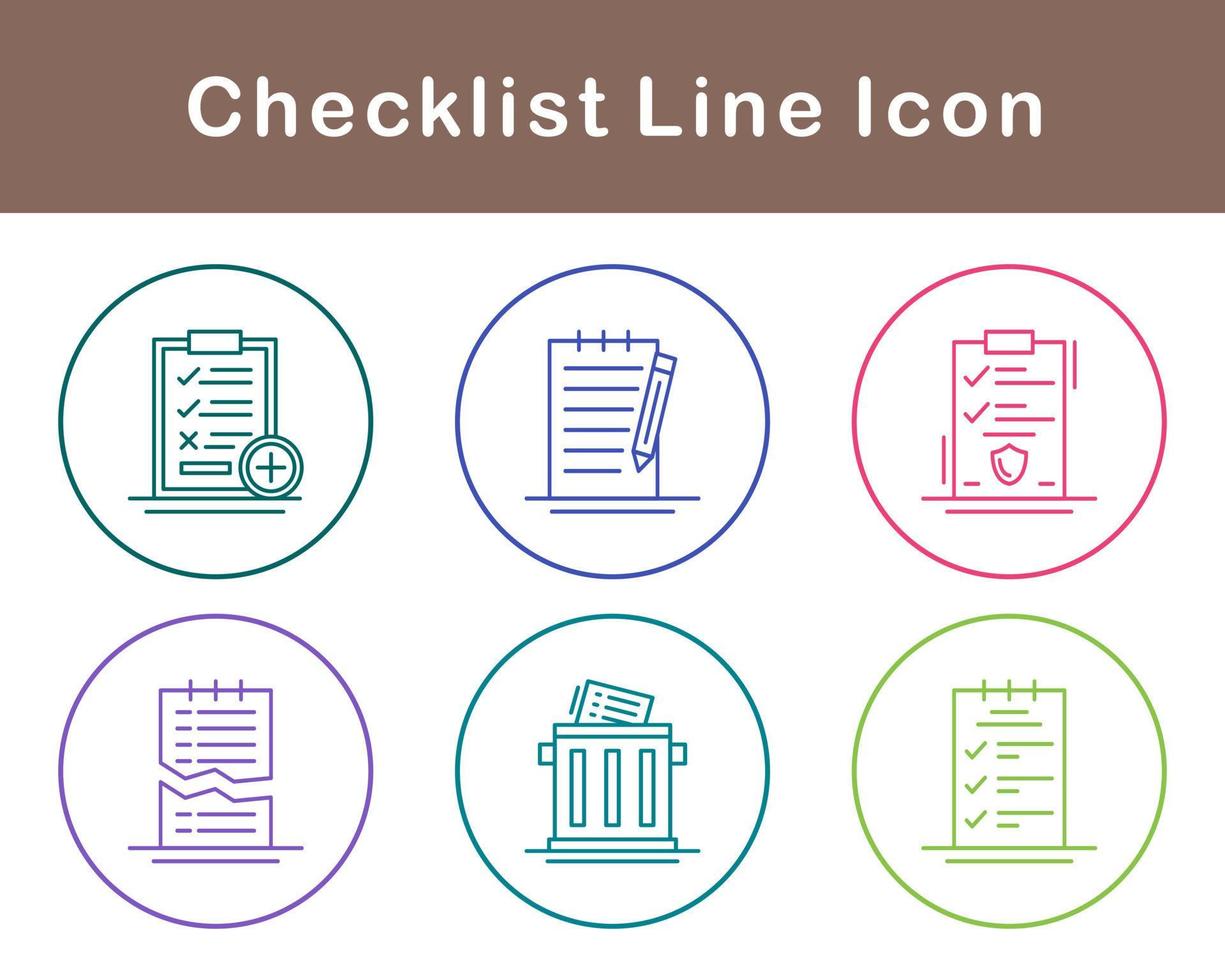 lista de controle vetor ícone conjunto