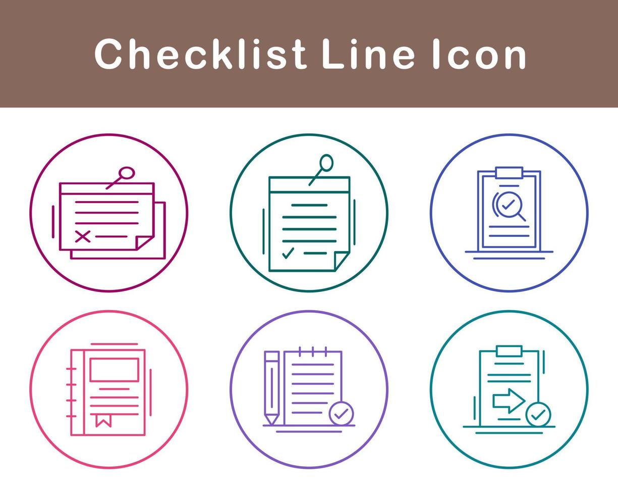 lista de controle vetor ícone conjunto