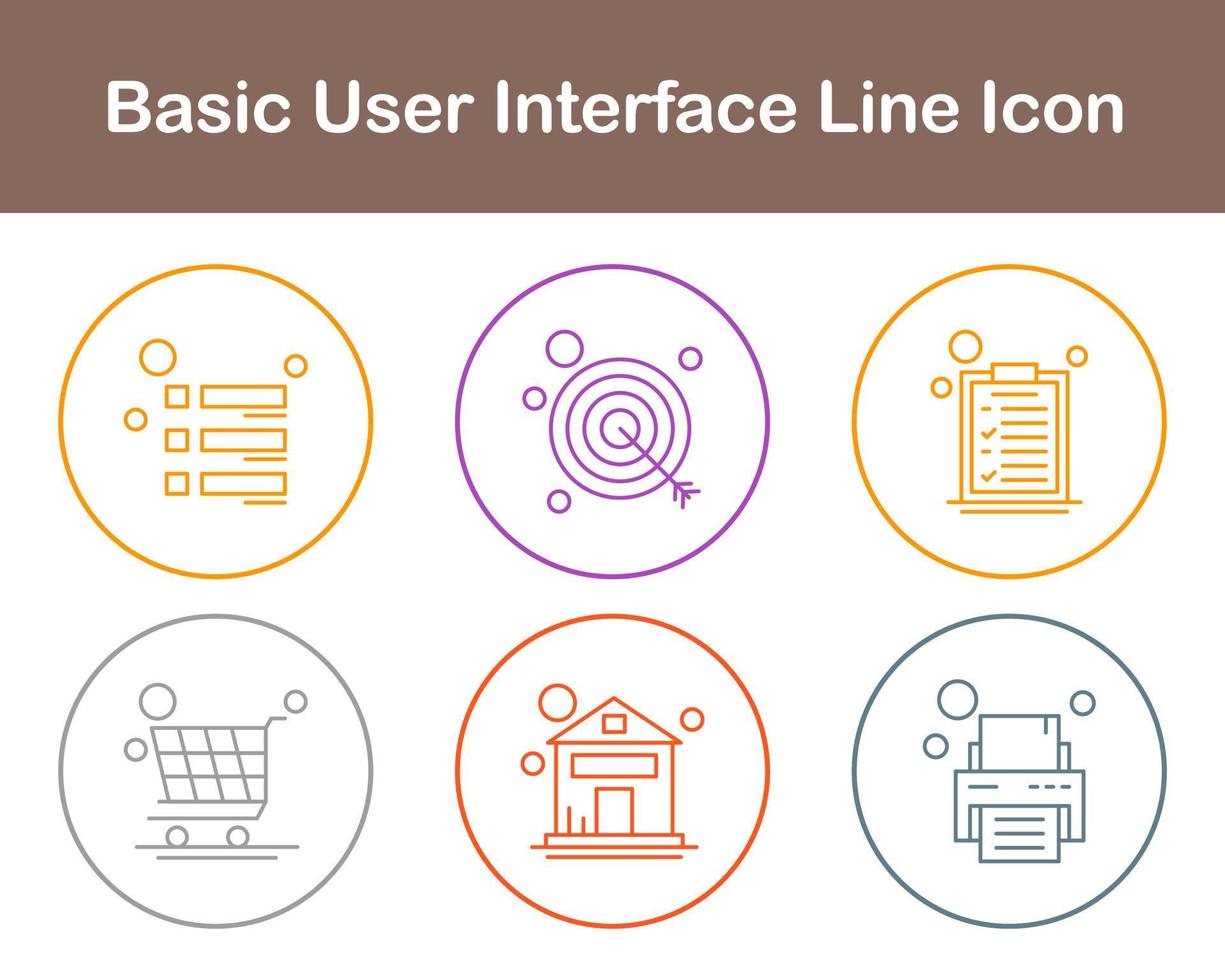 básico do utilizador interface vetor ícone conjunto