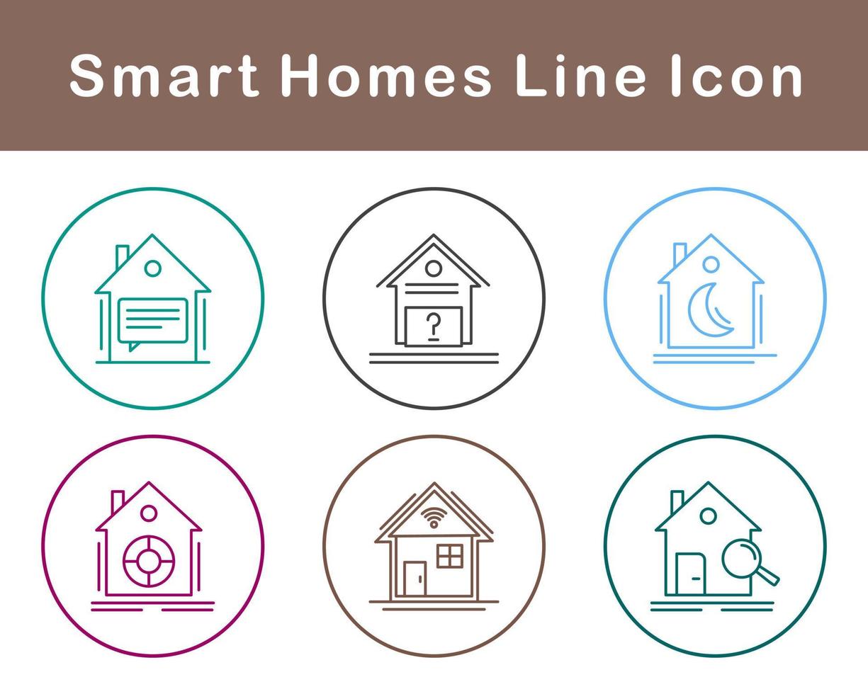 inteligente casas vetor ícone conjunto