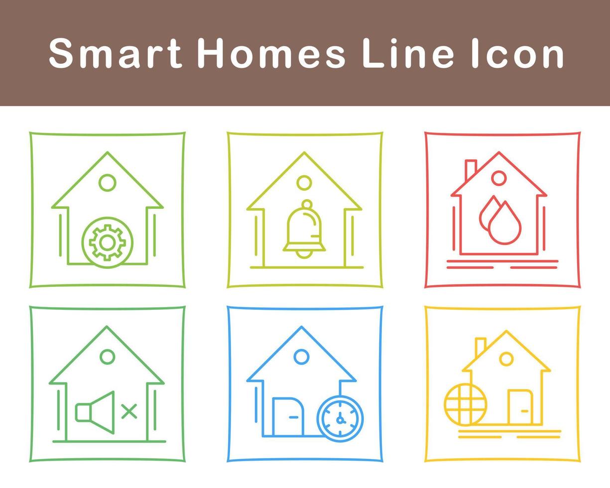 inteligente casas vetor ícone conjunto