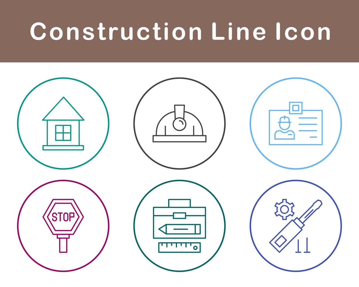 conjunto de ícones de vetores de construção