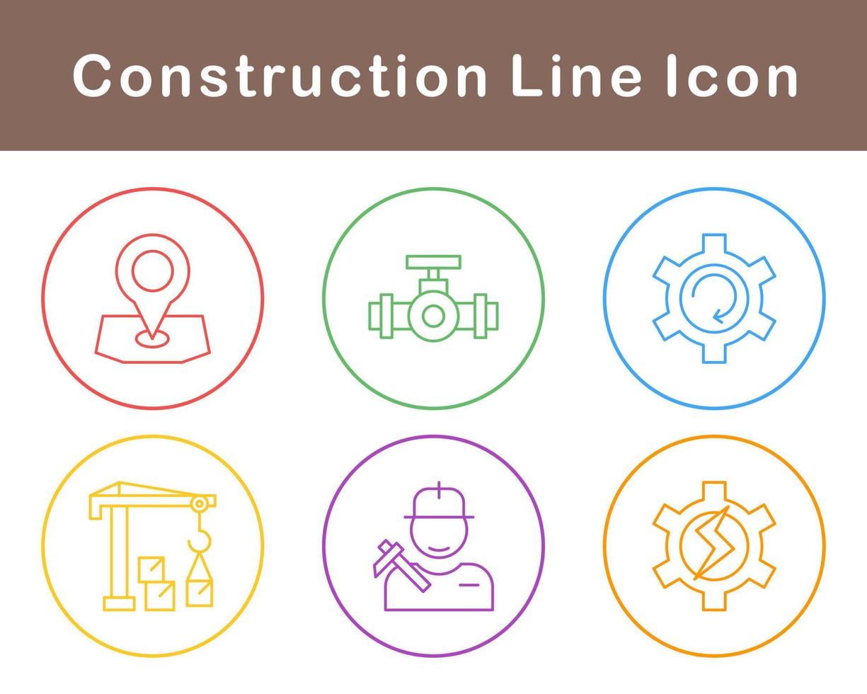 conjunto de ícones de vetores de construção