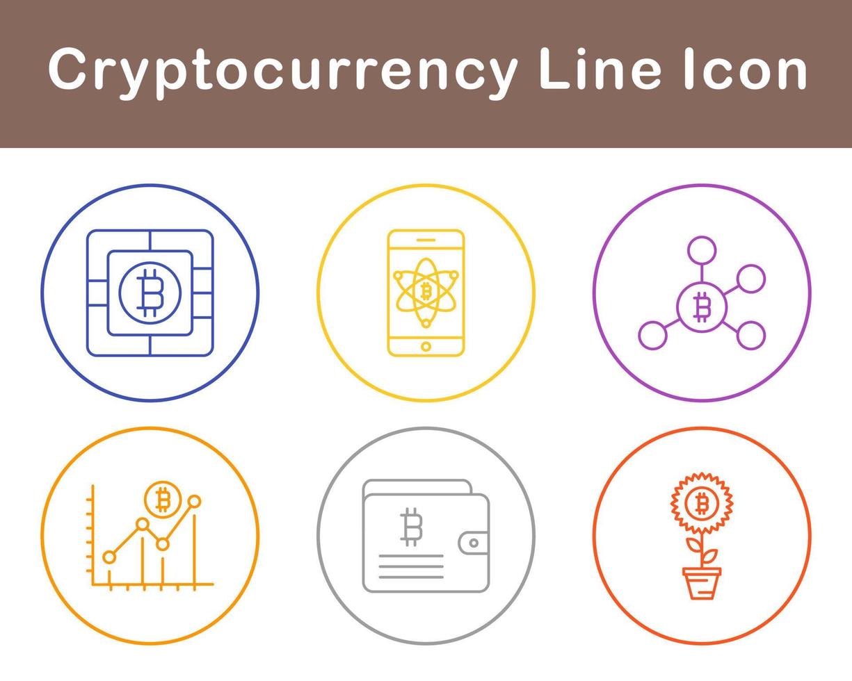 bitcoin e criptomoeda vetor ícone conjunto