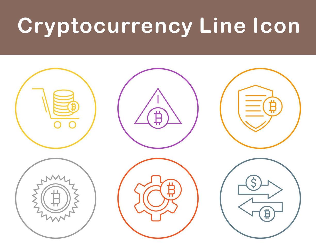 bitcoin e criptomoeda vetor ícone conjunto