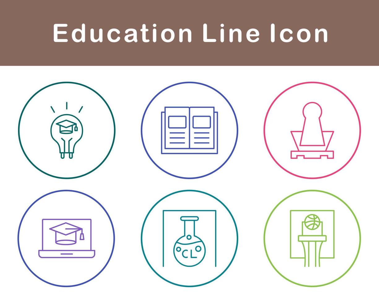 conjunto de ícones vetoriais de educação vetor