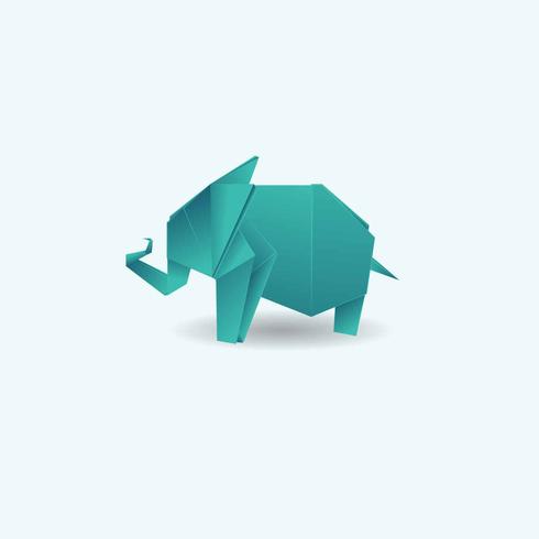 Vetor de ilustração de animais de origami