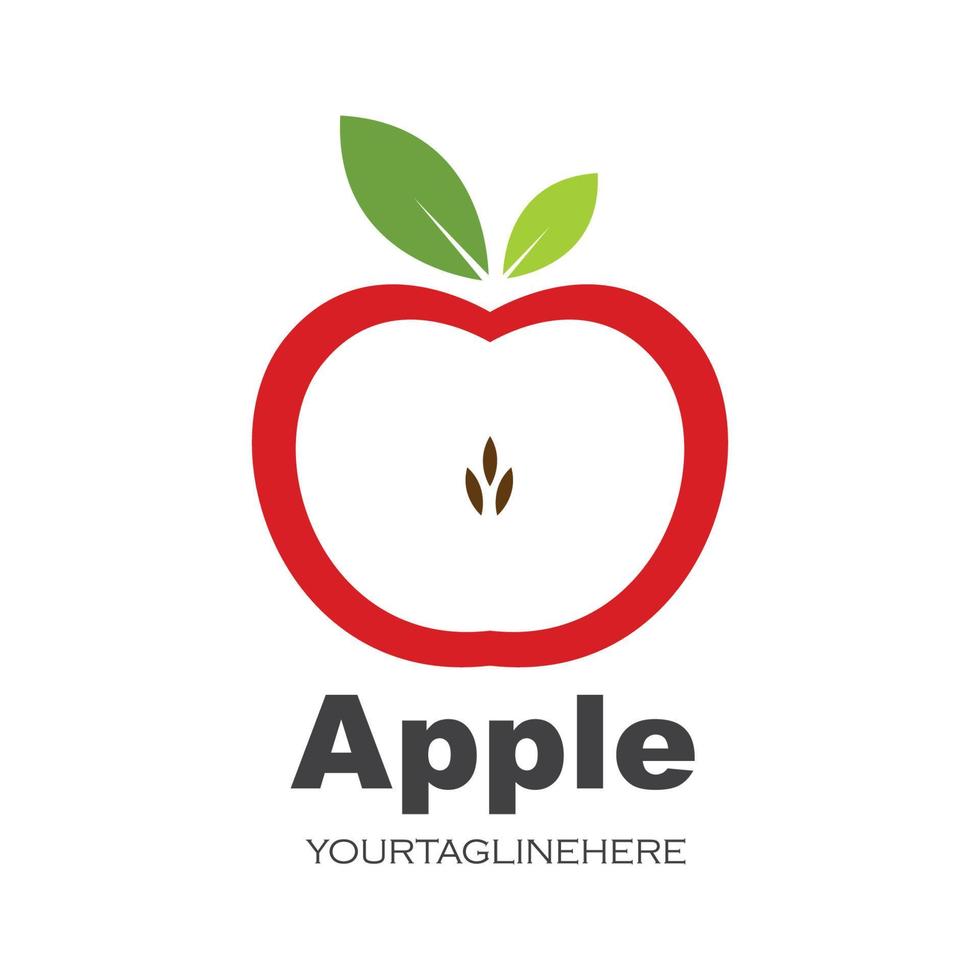 design de ilustração vetorial de ícone de logotipo de maçã vetor