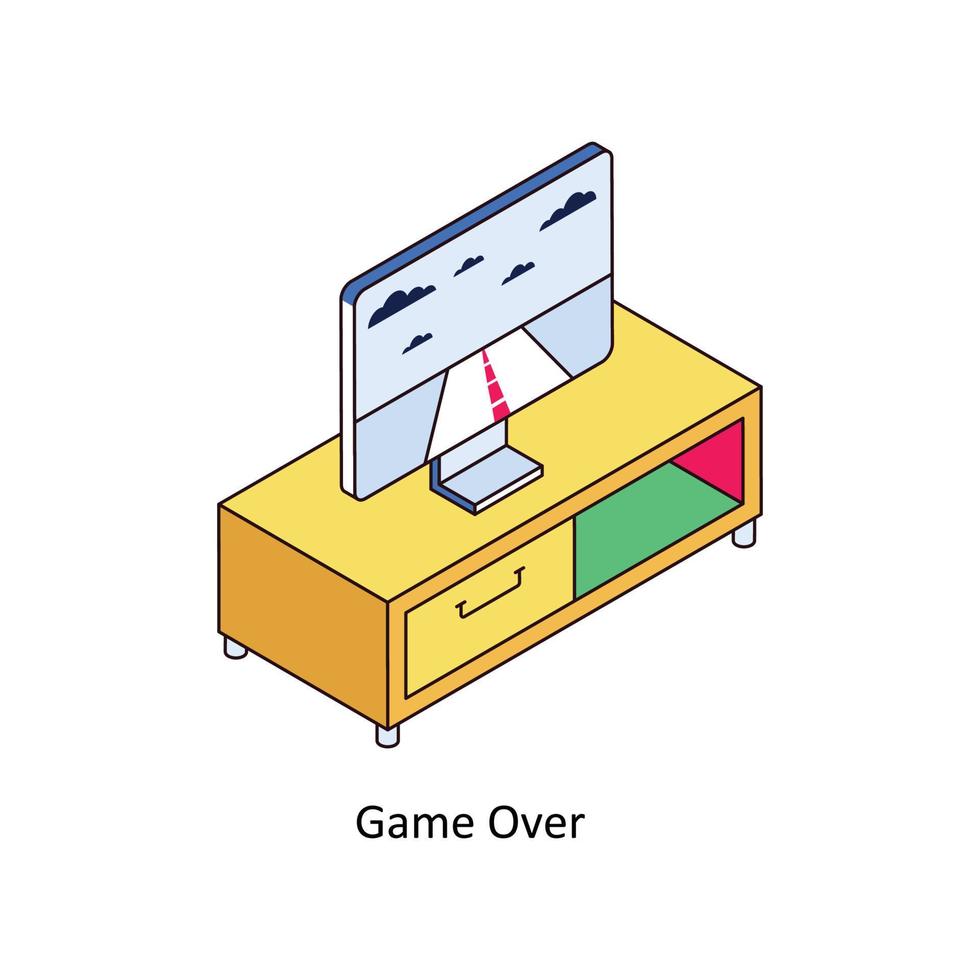 jogos sobre vetor isométrico ícones. simples estoque ilustração estoque