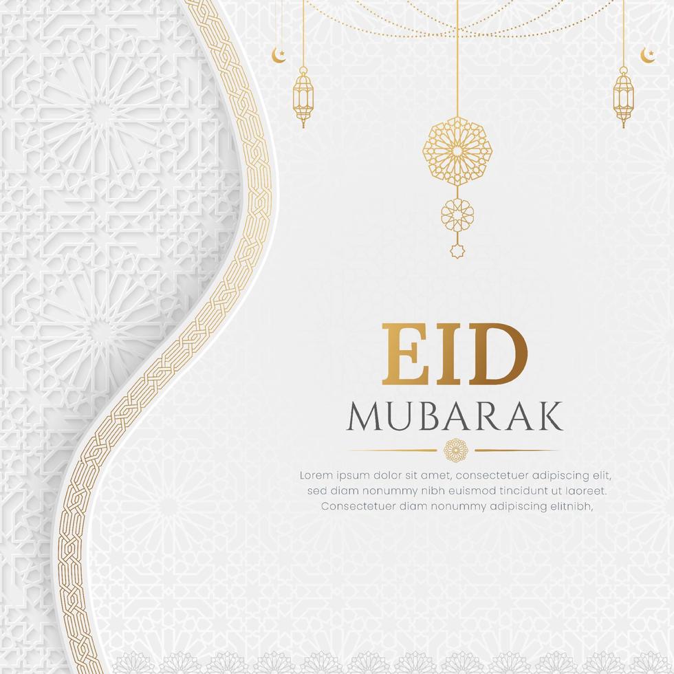 eid Mubarak cumprimento cartão social meios de comunicação postar modelo vetor