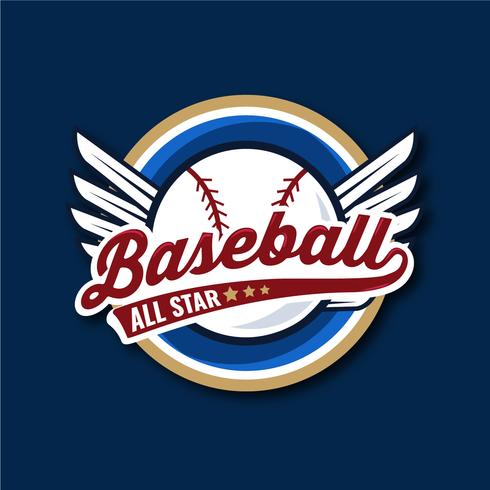 Basebol All Star Bagde Ilustração vetor