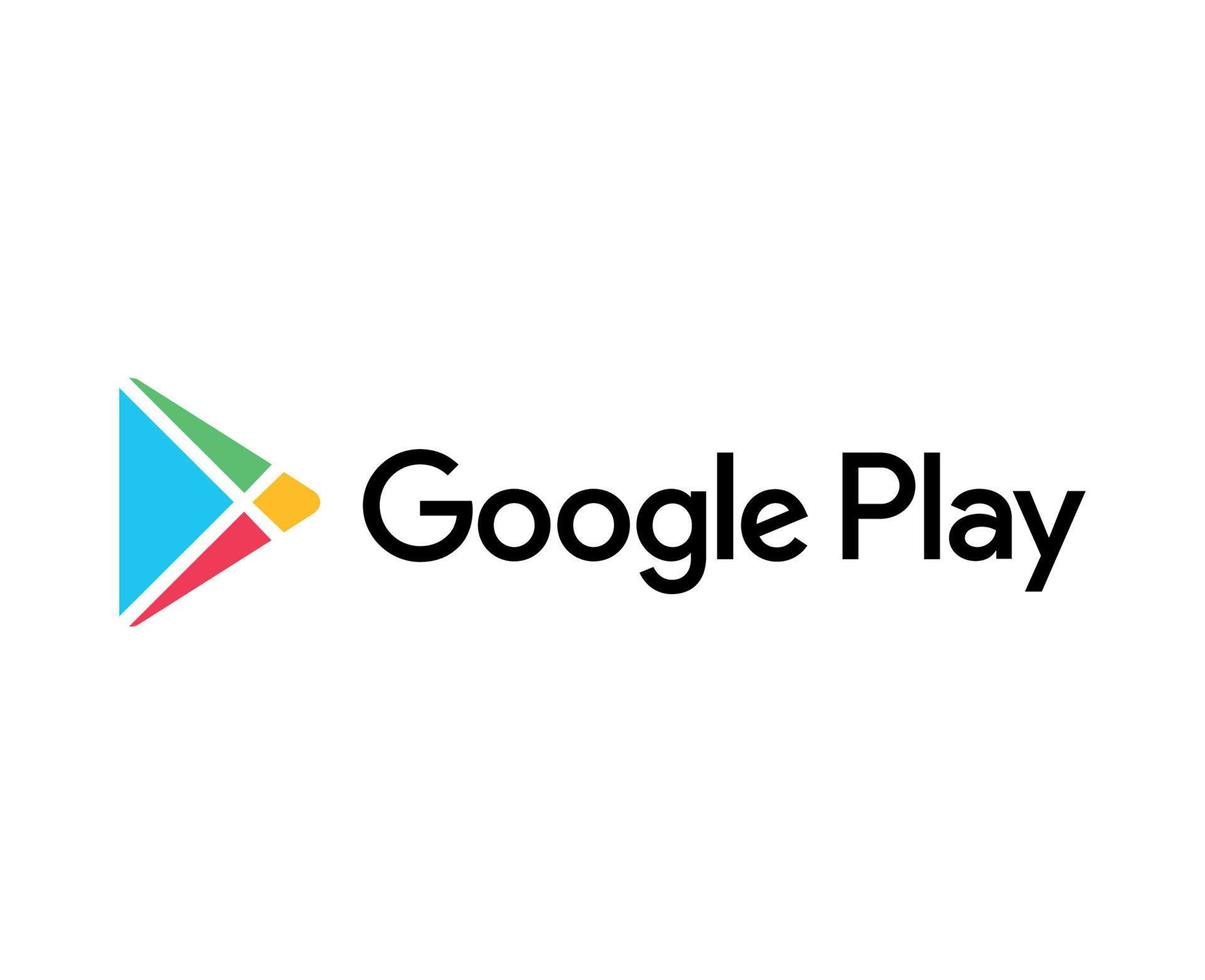 Google jogar marca logotipo símbolo com nome Projeto vetor ilustração