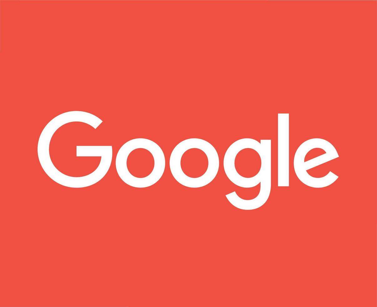Google logotipo símbolo branco Projeto vetor ilustração com vermelho fundo